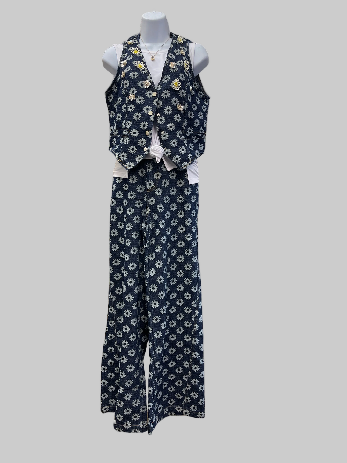 CE MORE DAISY DENIM 2PIECE SET