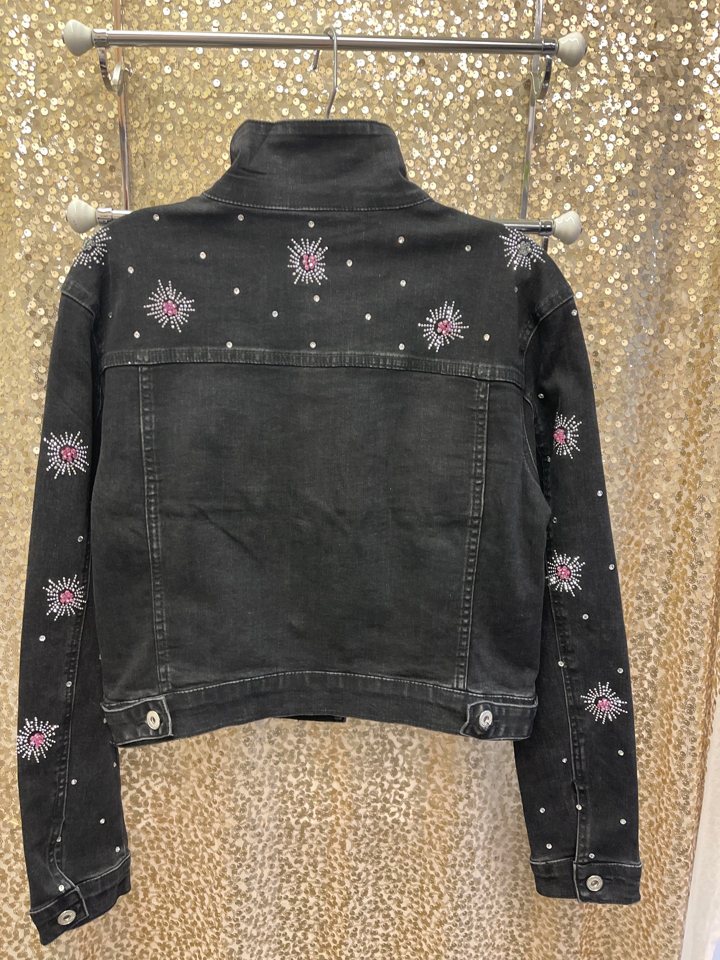 ORLY BLK DENIM STAR BURST JKT