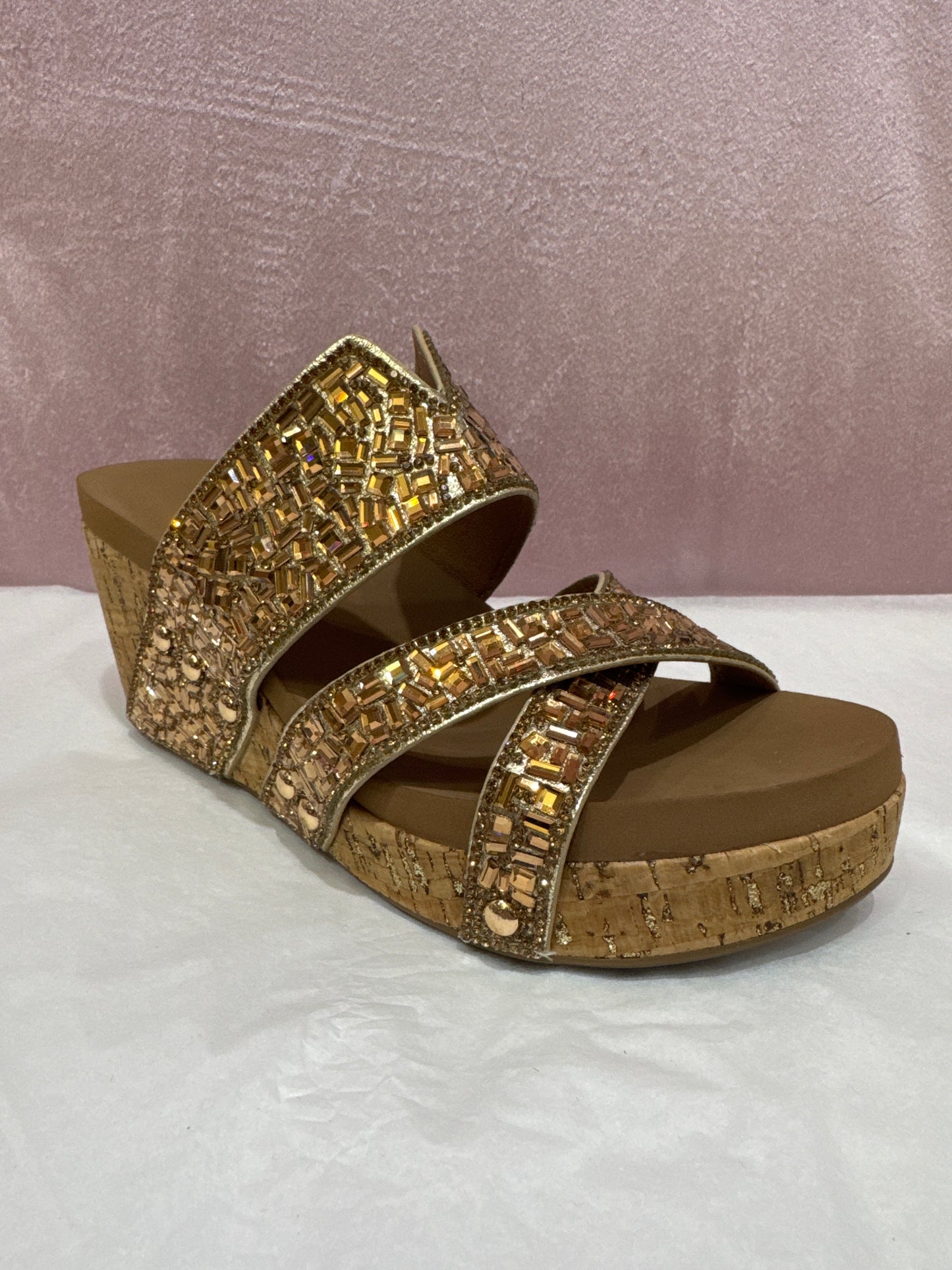 CORKY'S SPARKLER GOLD CORK WEDGE