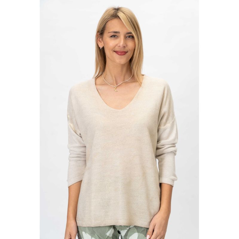 LM SHIMMER LIGHT WEIGHT SWEATER OS