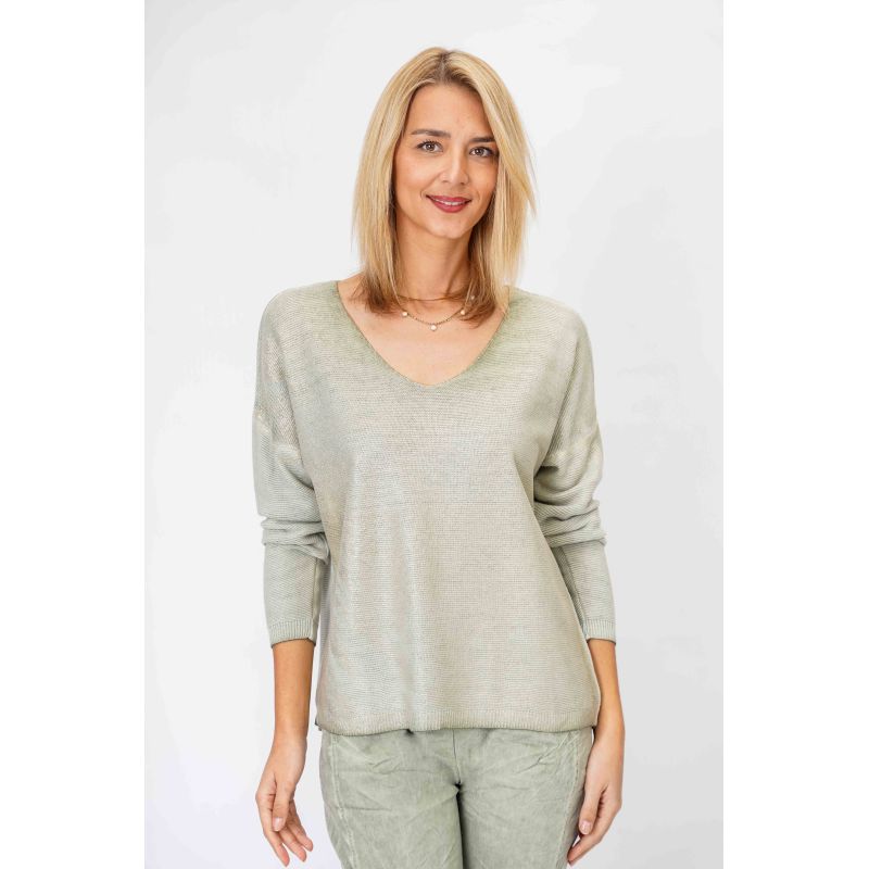 LM SHIMMER LIGHT WEIGHT SWEATER OS