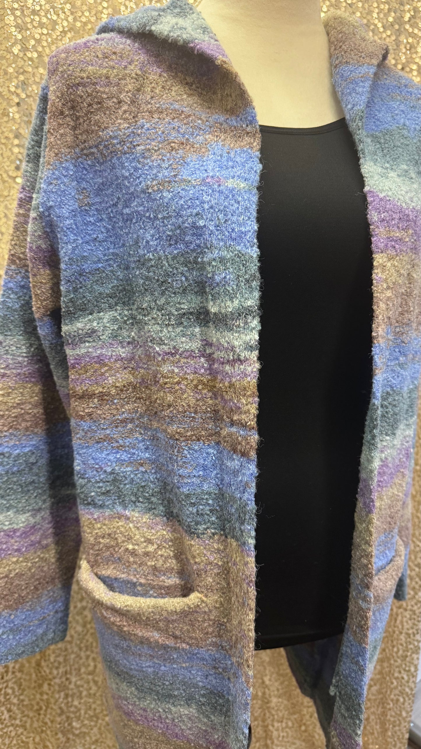 CREATIONS RAINBOW LONG CARDIGAN