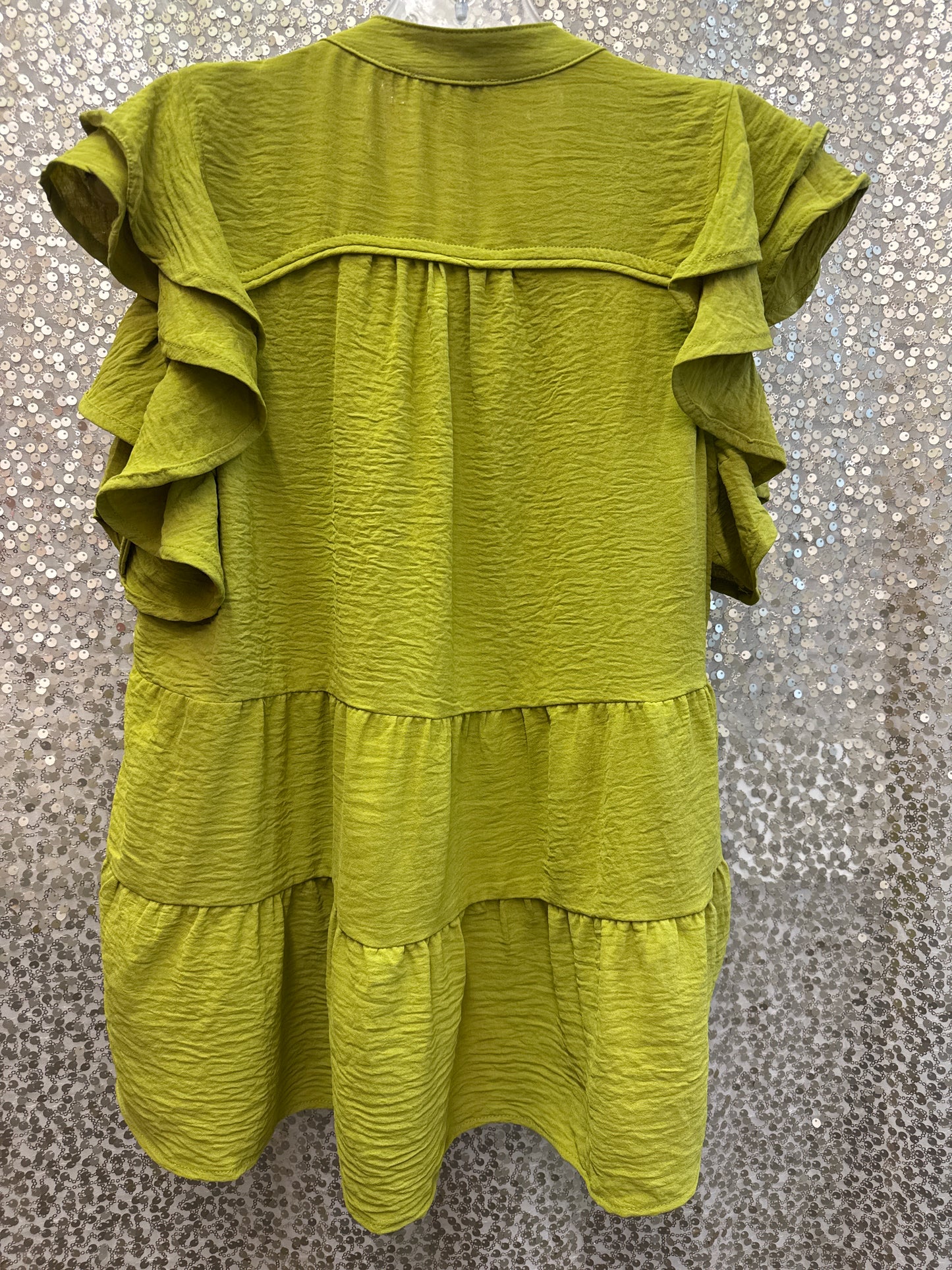 UMGEE AVOCADO TOP WITH RUFFLE CAP SLEEVE