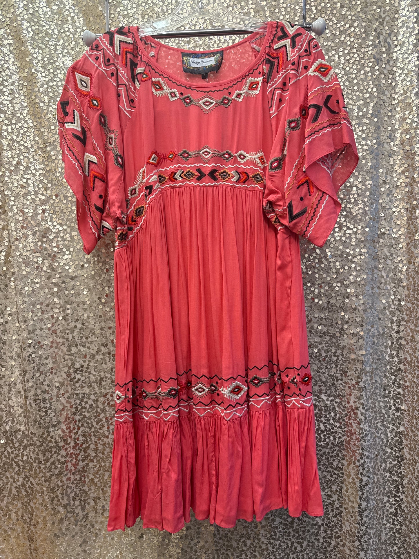 VC CORAL BEADED DRESS