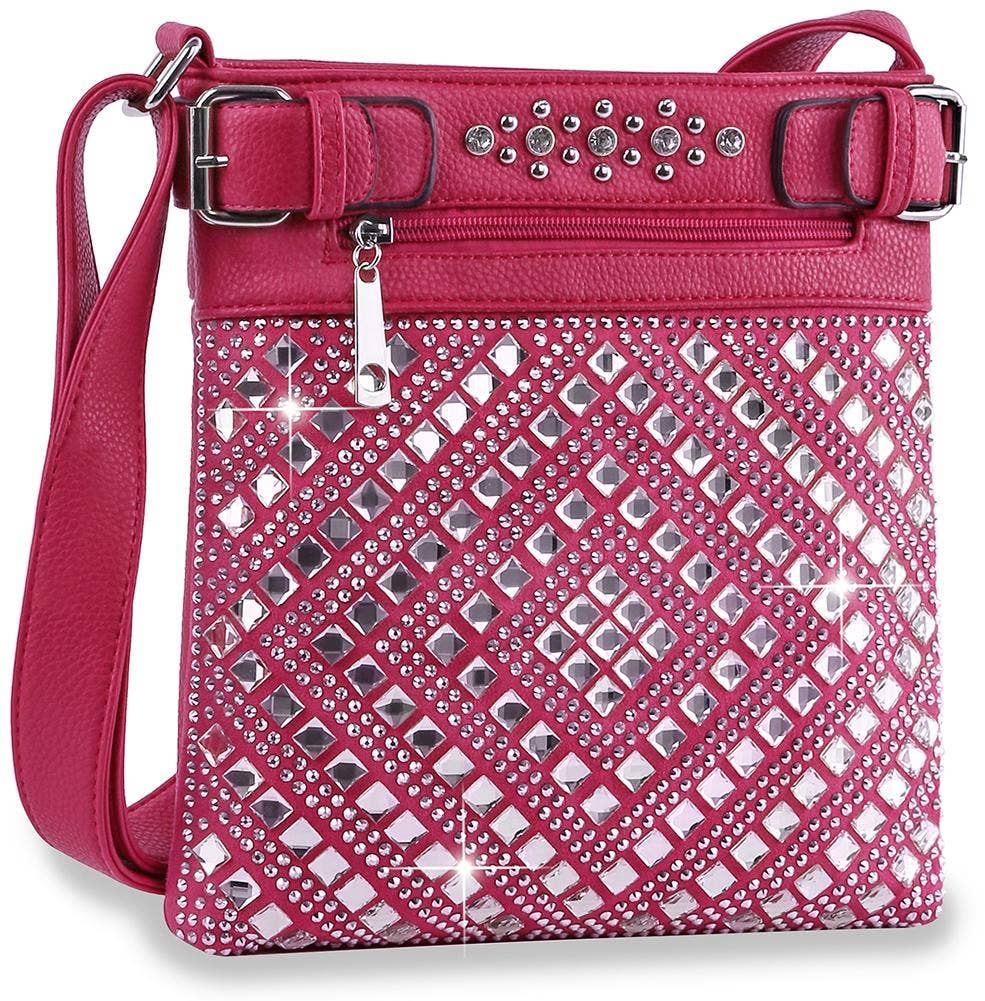 Rhinestone Covered Crossbody Sling