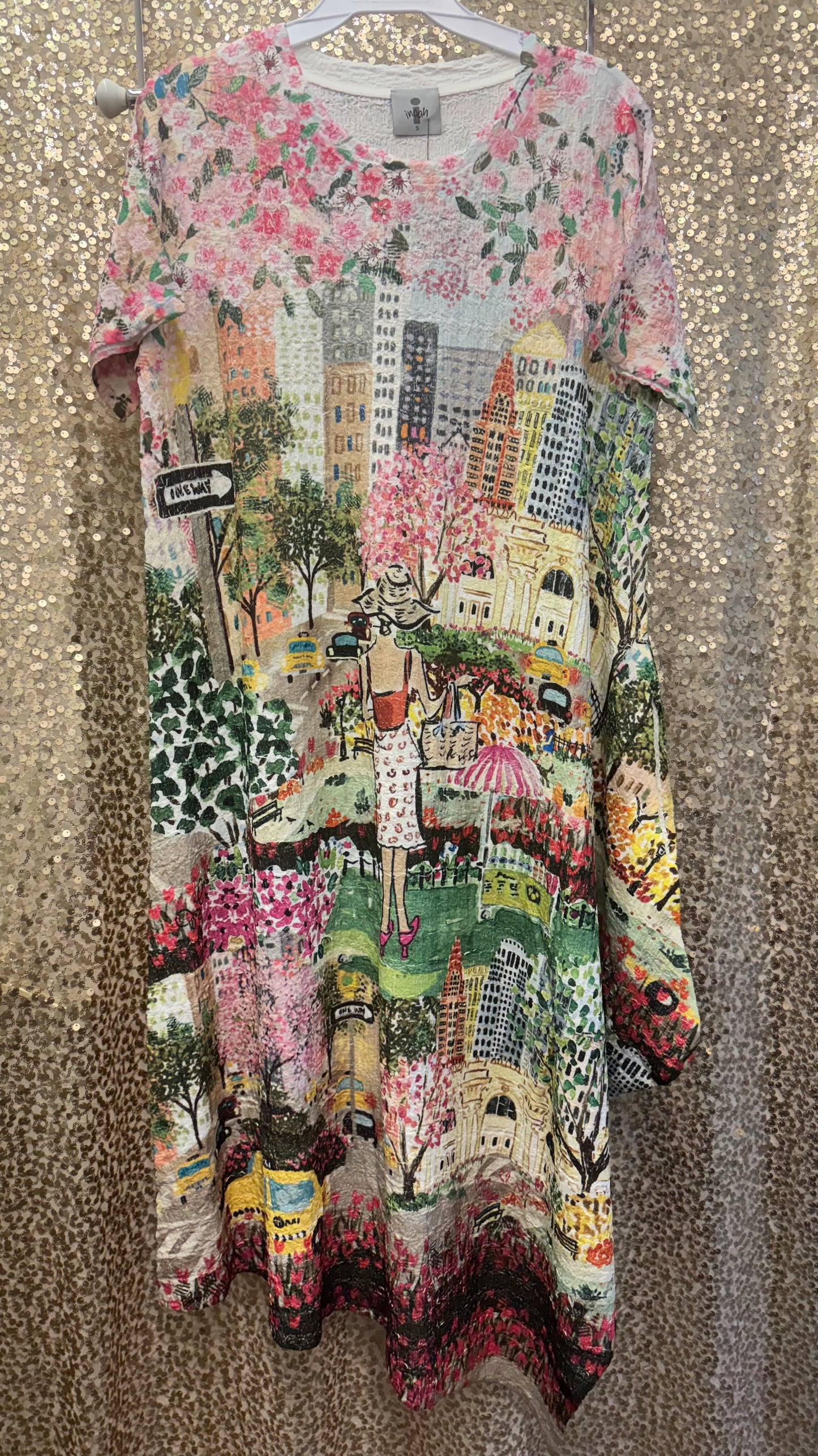 INOAH SHORT SLEEVE ASYMETRICAL DRESS