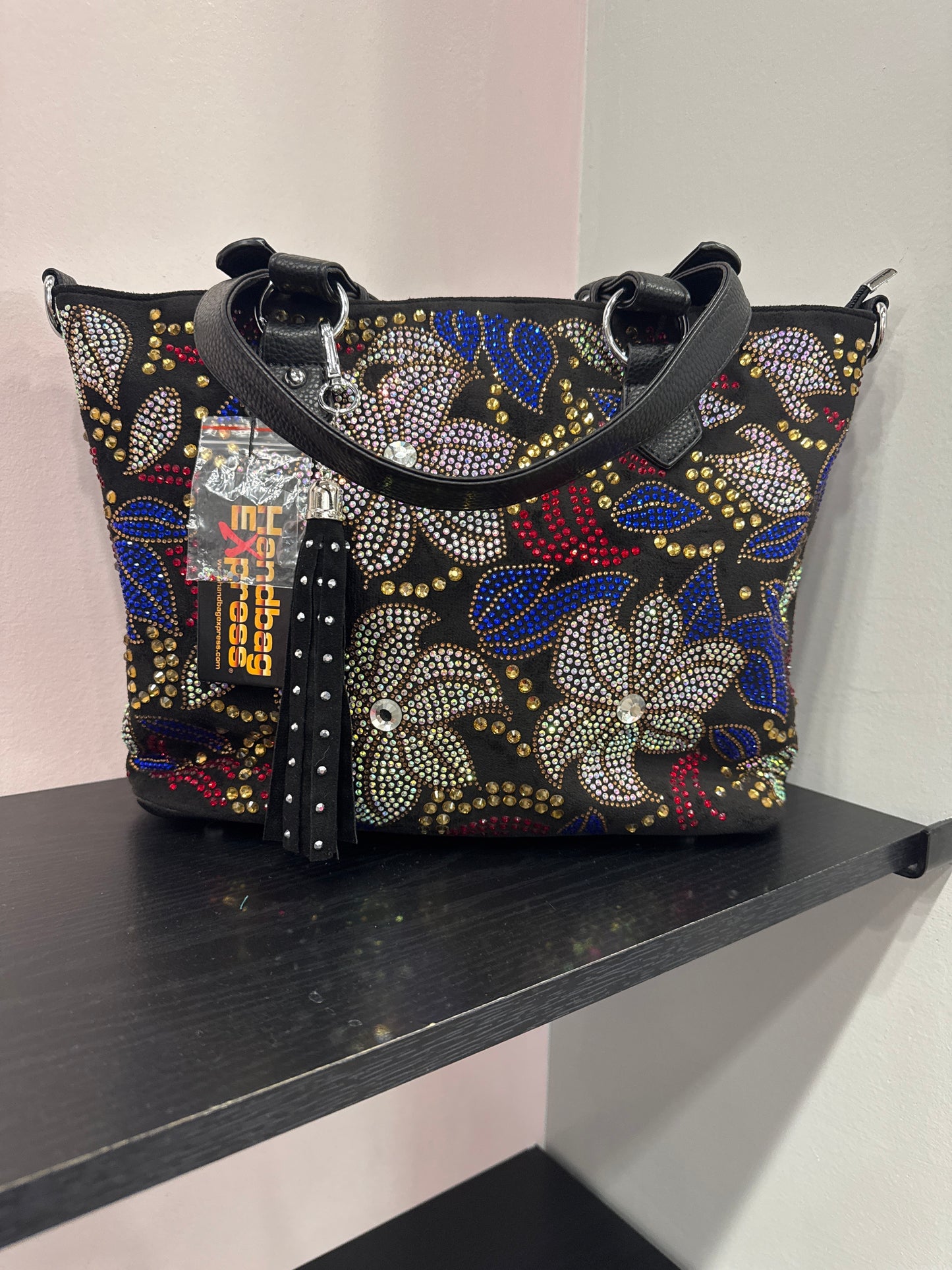 HANDBAG EXPRESS COLORFUL RHINESTONE PATTERN