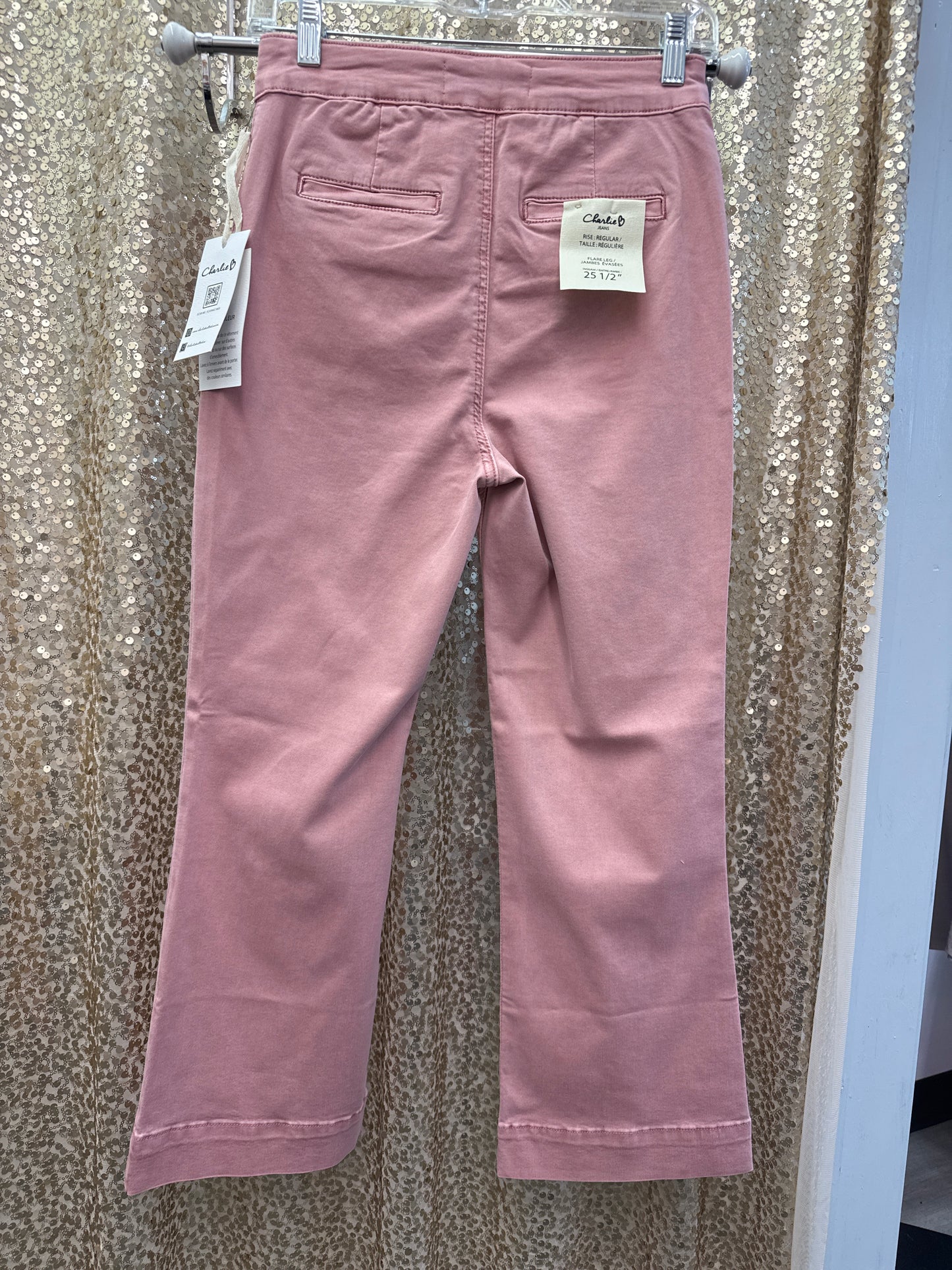 CB FLARE LEG TWILL PANTS WITH BOW POCKETS