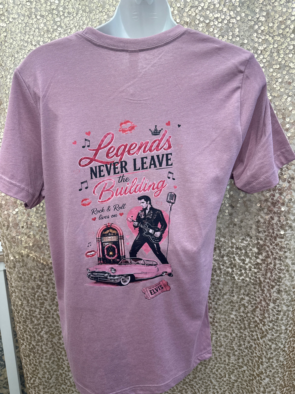 ELVIS FOREVER CUSTOM TEE DESIGN ON FRONT & BACK