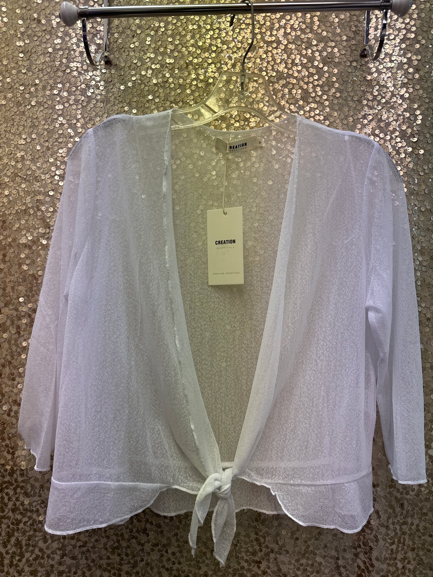CREATIONS SOLID MESH BOLERO