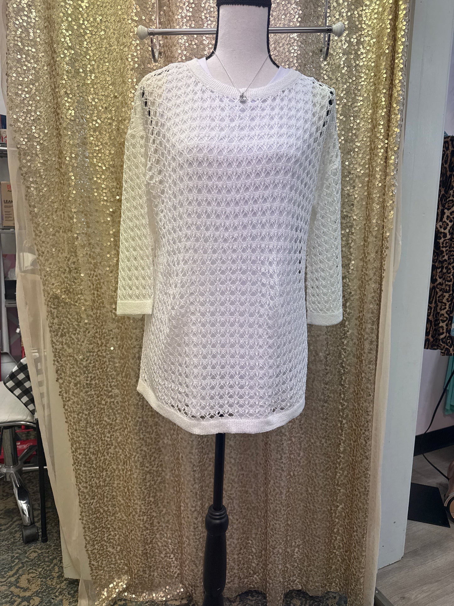 ETHYL PULL OVER SOLID WHITE