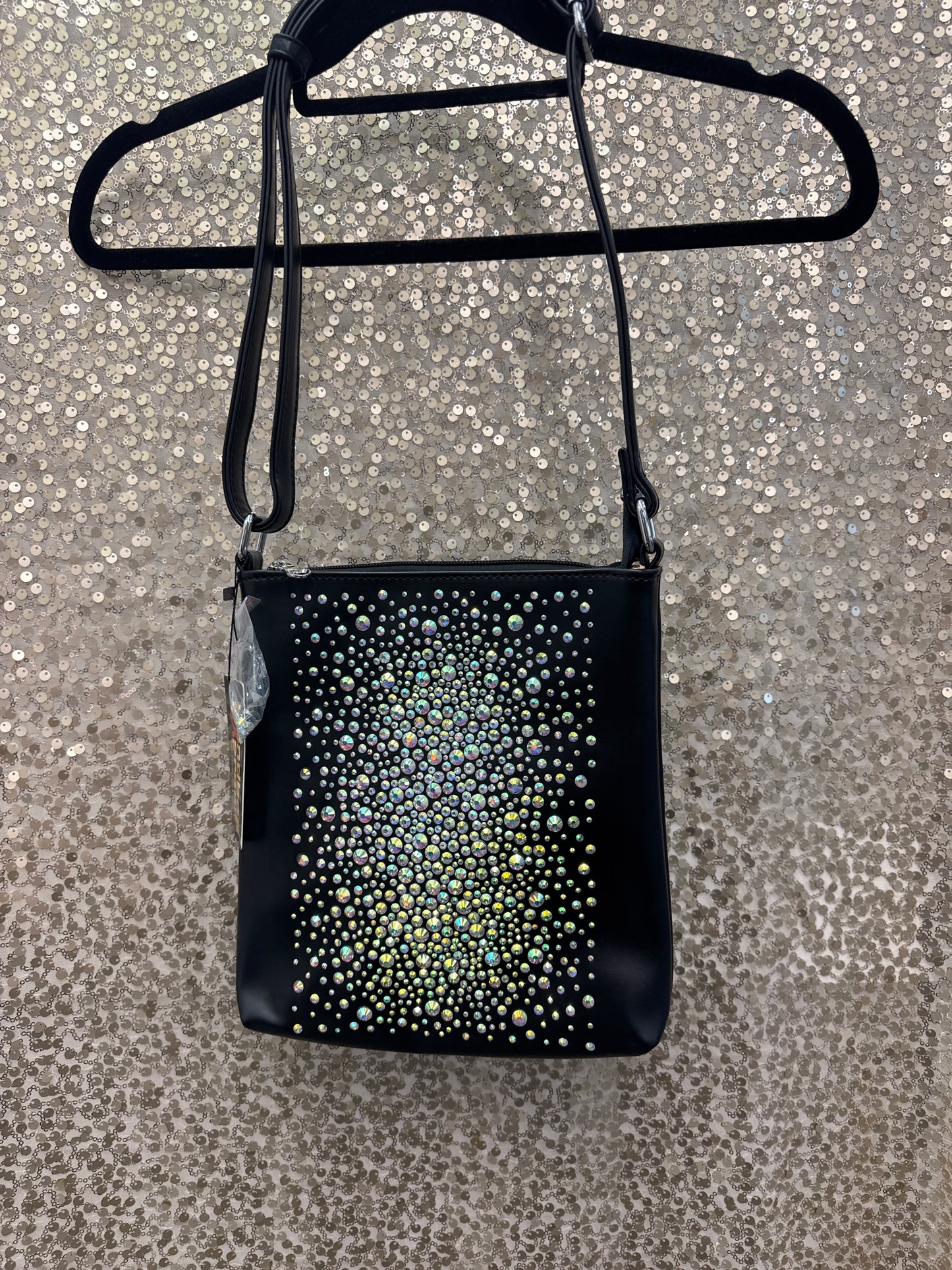HANDBAG EXPRESS STUNNING IRIDESCENT RHINESTONES HANDBAG