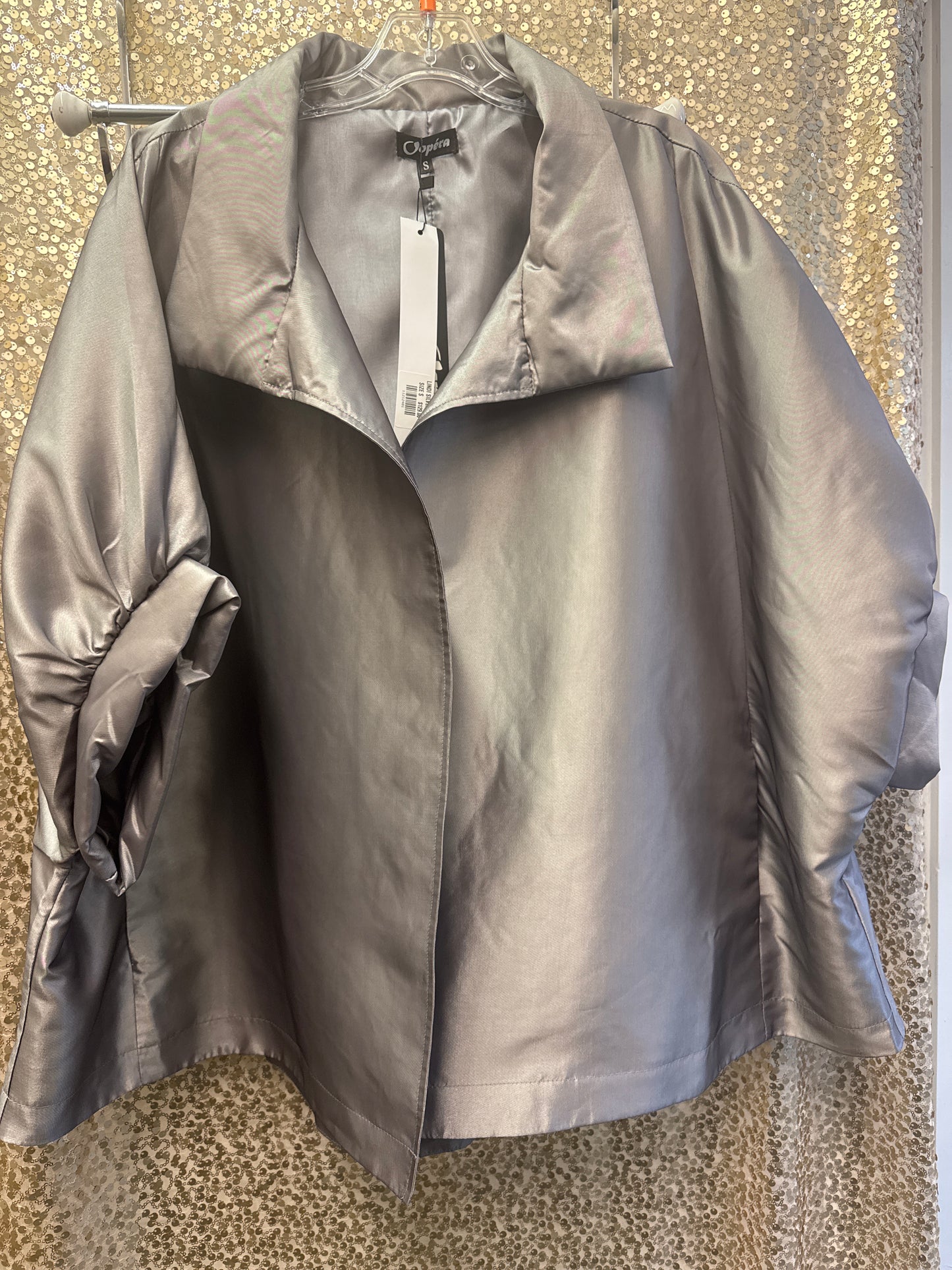 OOPE'RA 3/4 SLEEVE CAPE/SILVER