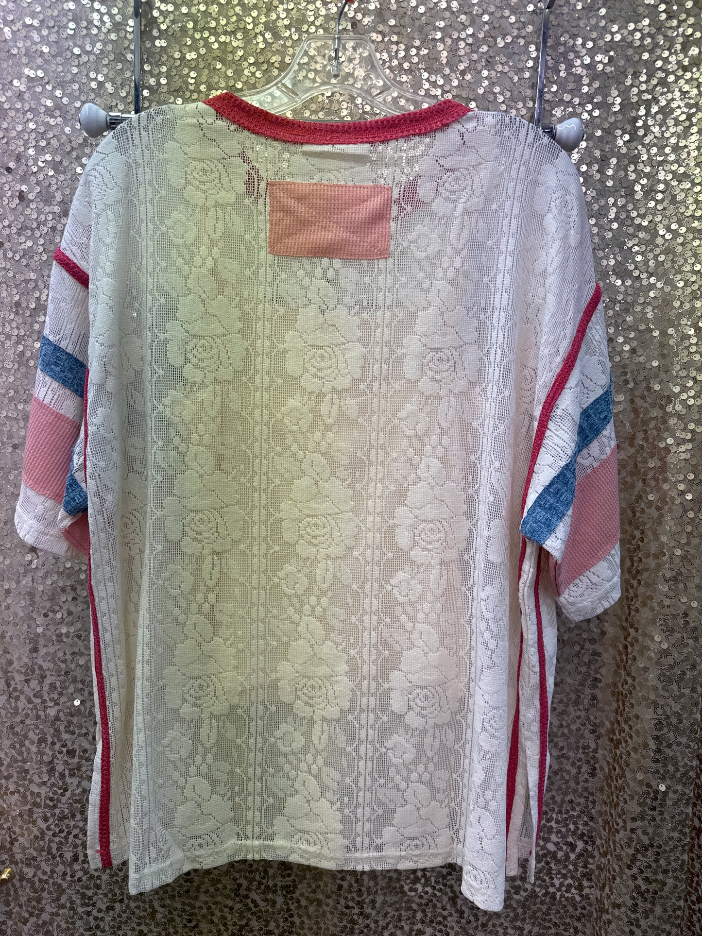 D&D USA PATCHWORK LACE TOP W/TANK