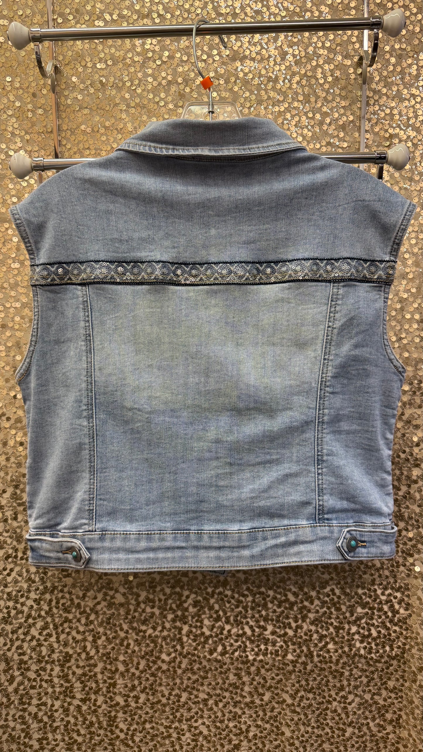 ORLY EMBROIDERED DENIM VEST