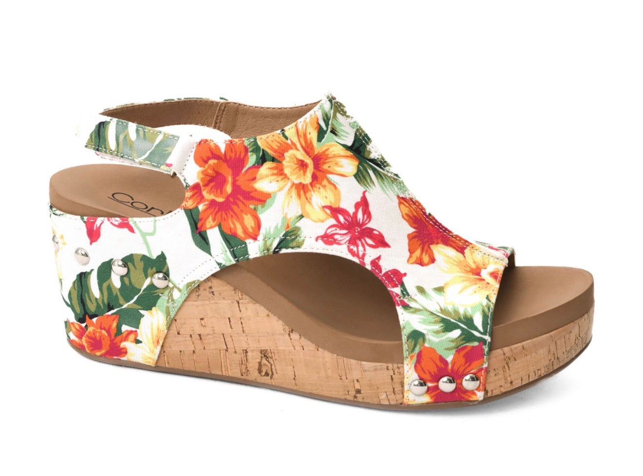 CORKYS WHITE FLORAL CARLEY SHOE