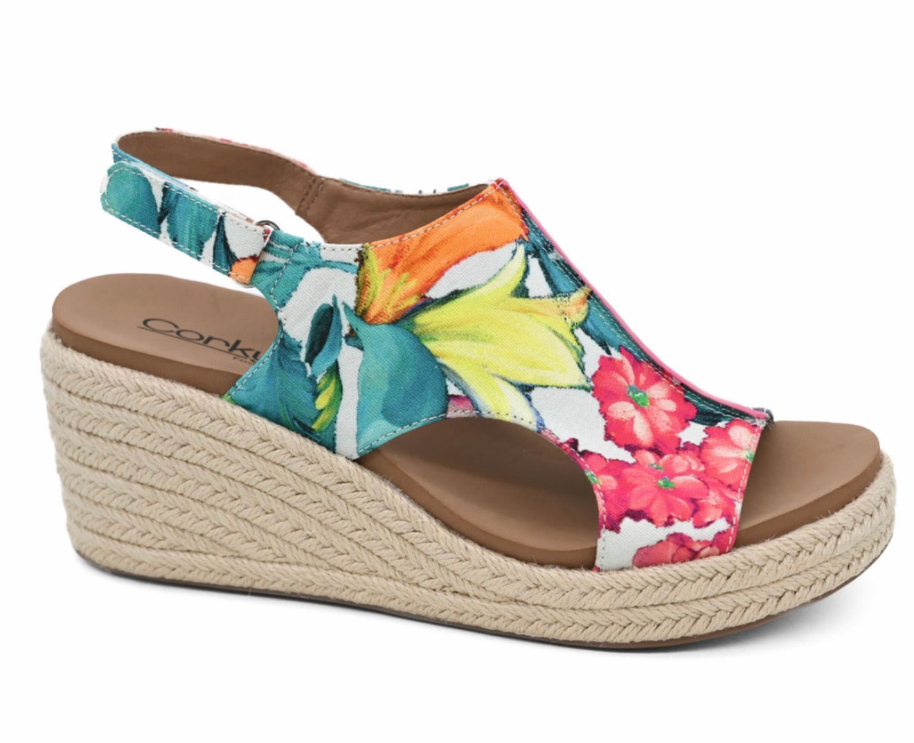 CORKYS WHITE MULTI FLORAL JUTE CARLEY