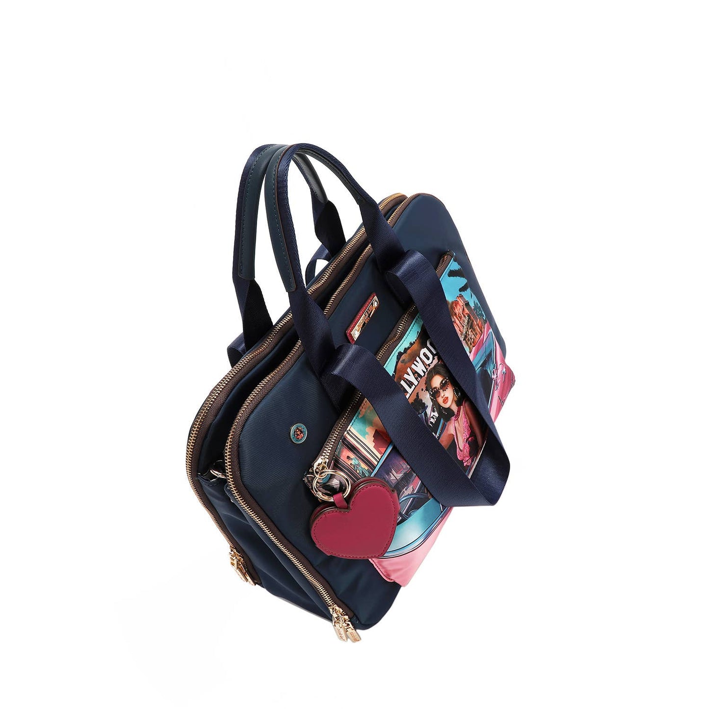 NICOLE LEE NYLON HEART LAPTOP BAG