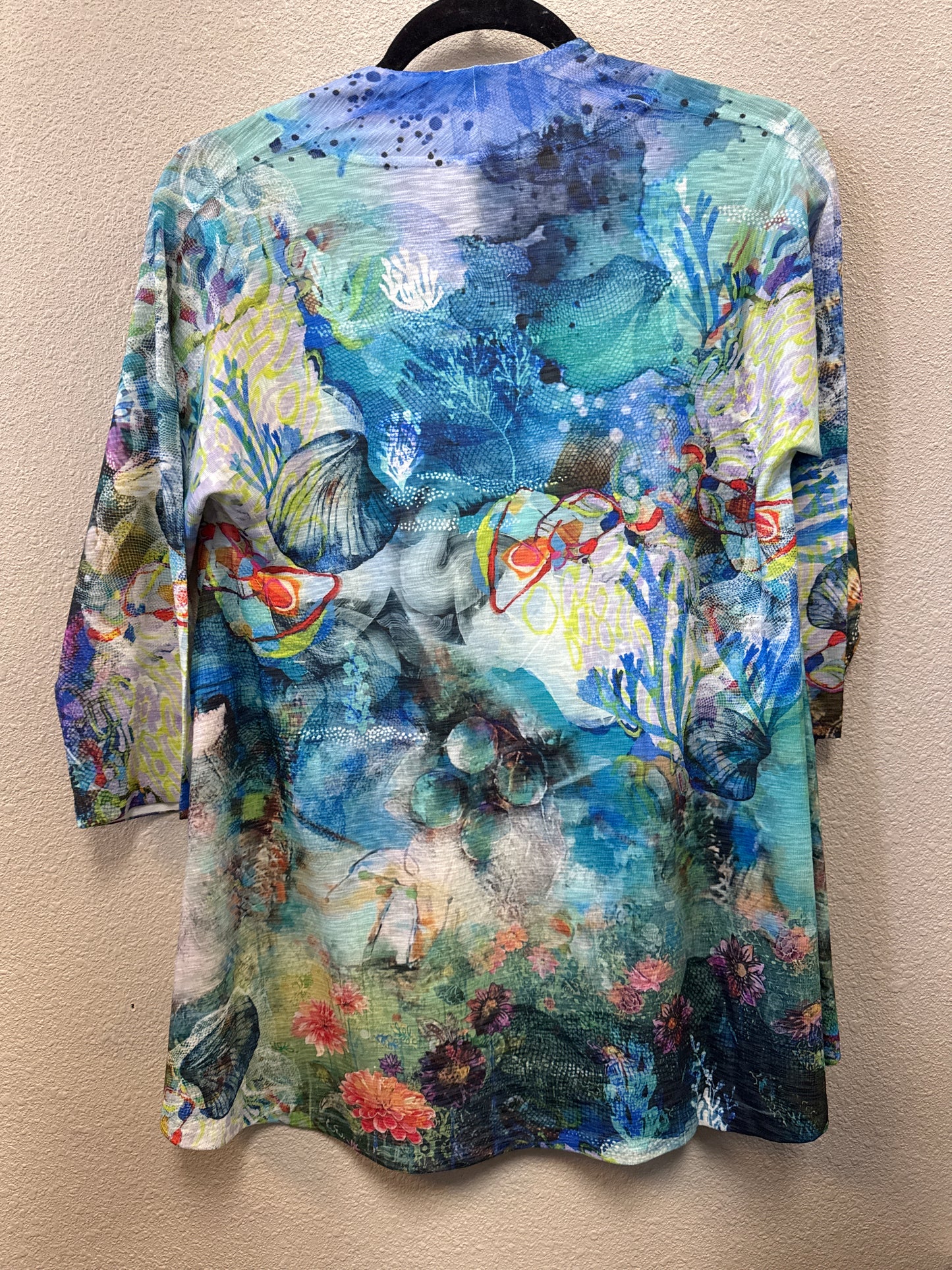 INOAH CORAL SEA V-NECK 3/4 SLV A-LINE