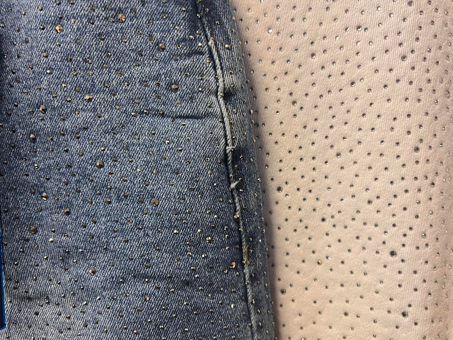RHINESTONE DENIM JEANS