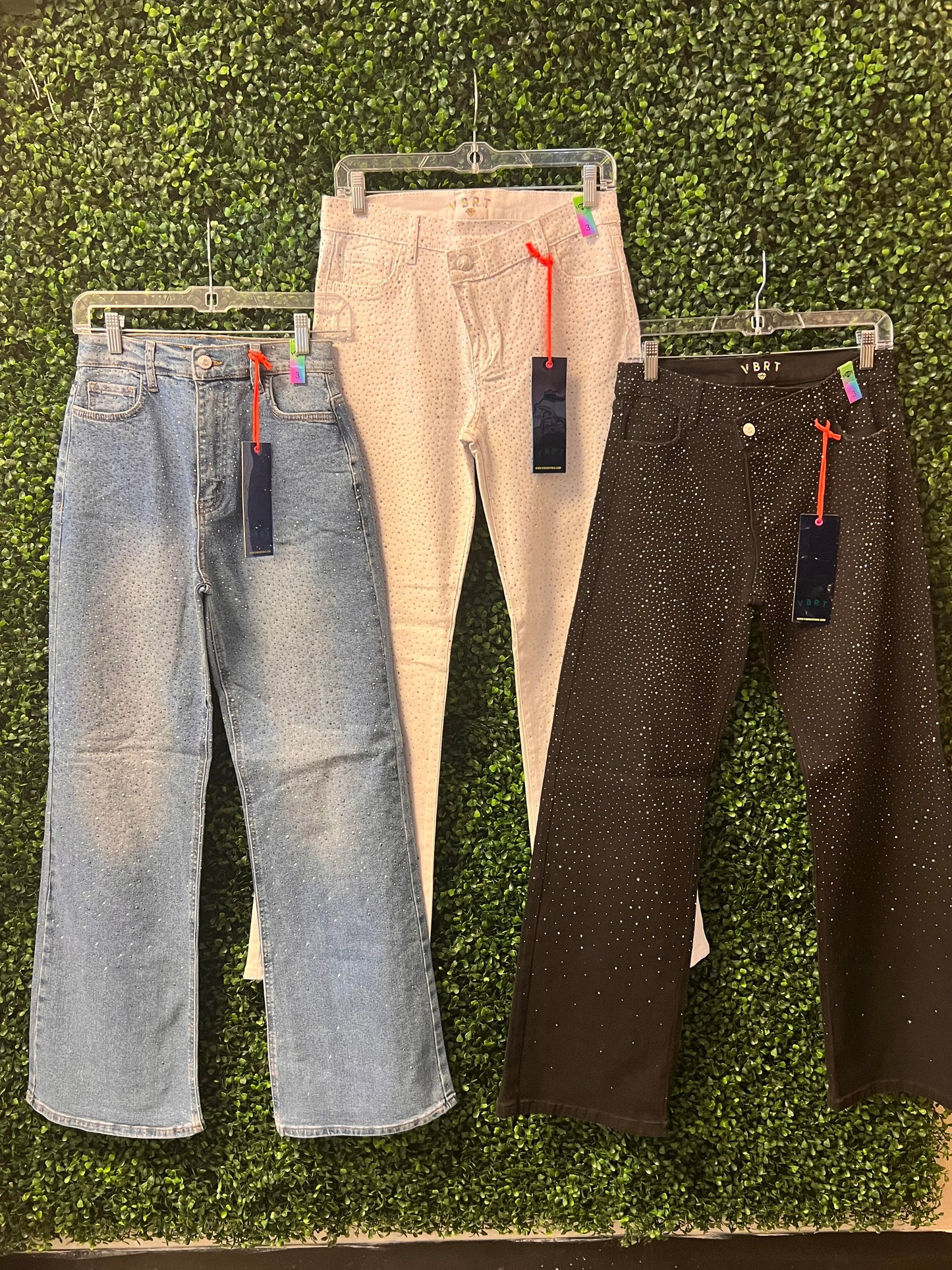 RHINESTONE DENIM JEANS
