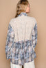 POL MOCHA MULTI PRINT TOP