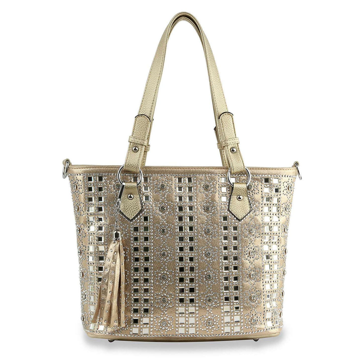 Rhinestone Bling Pattern Tote Handbag