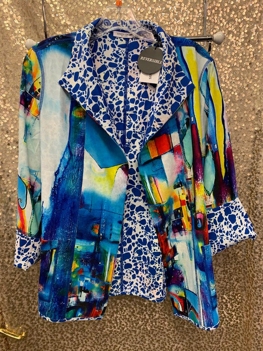 REVERSIBLE OPEN FRONT JACKET