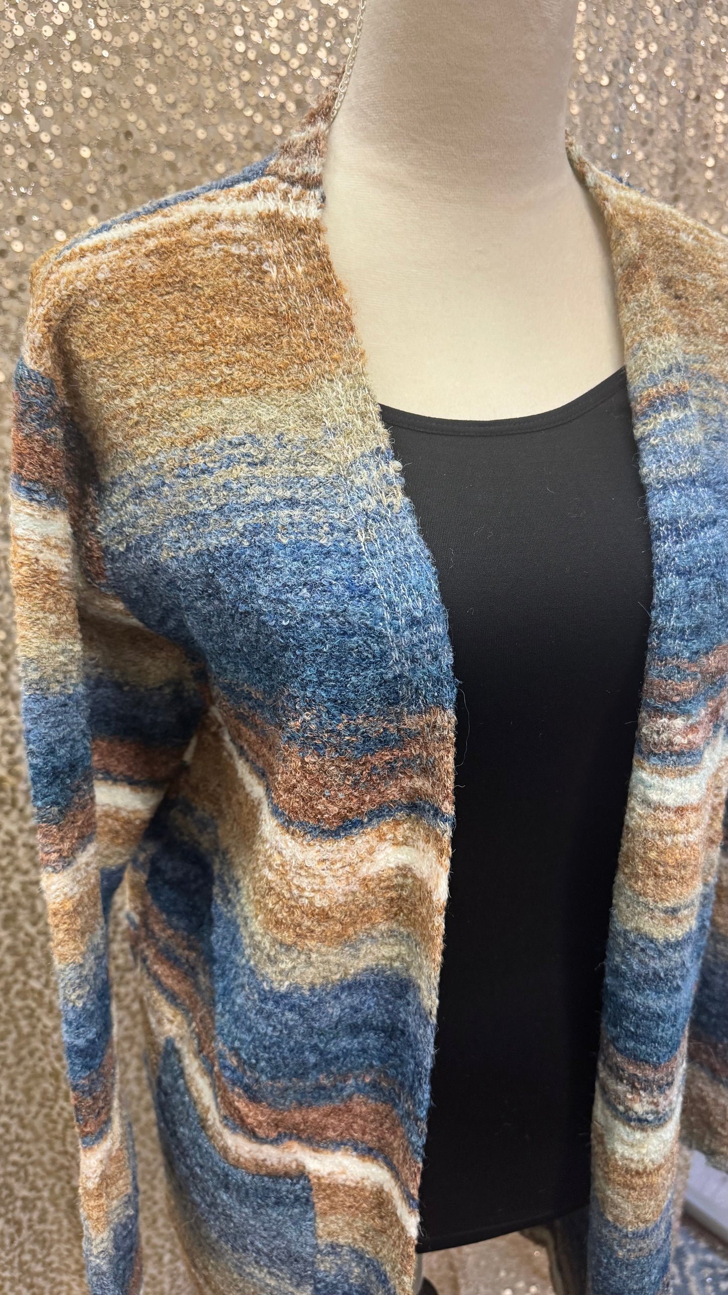 CREATIONS RAINBOW OPEN LONG SWEATER