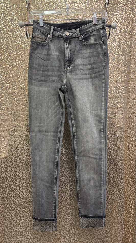 ORLY ASH DENIM PANT WITH RHINESTONE DETAILLING