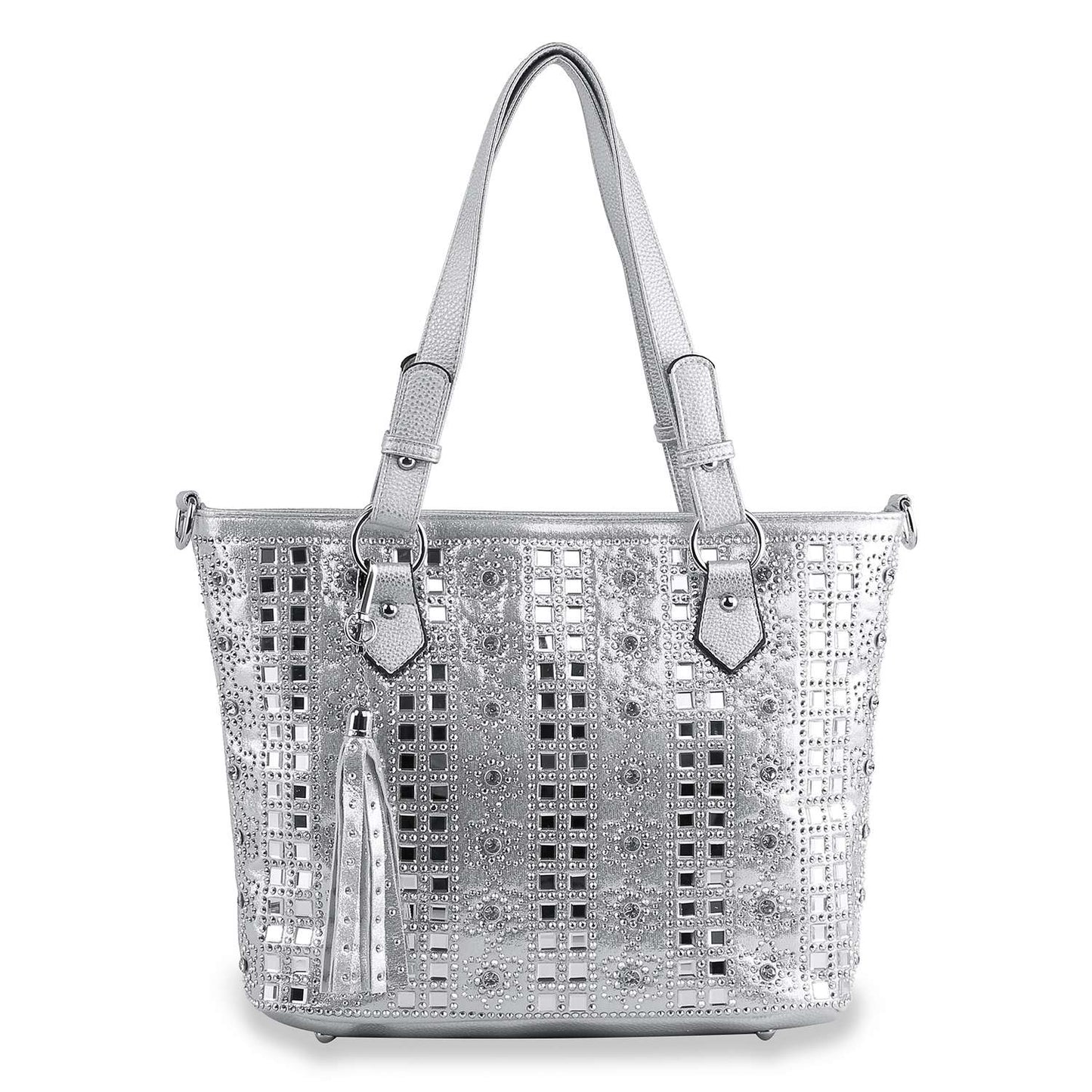 Rhinestone Bling Pattern Tote Handbag