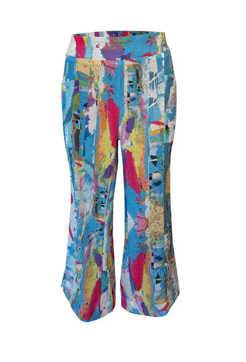 SWISH PULL ON CAPRI PANT BLUE