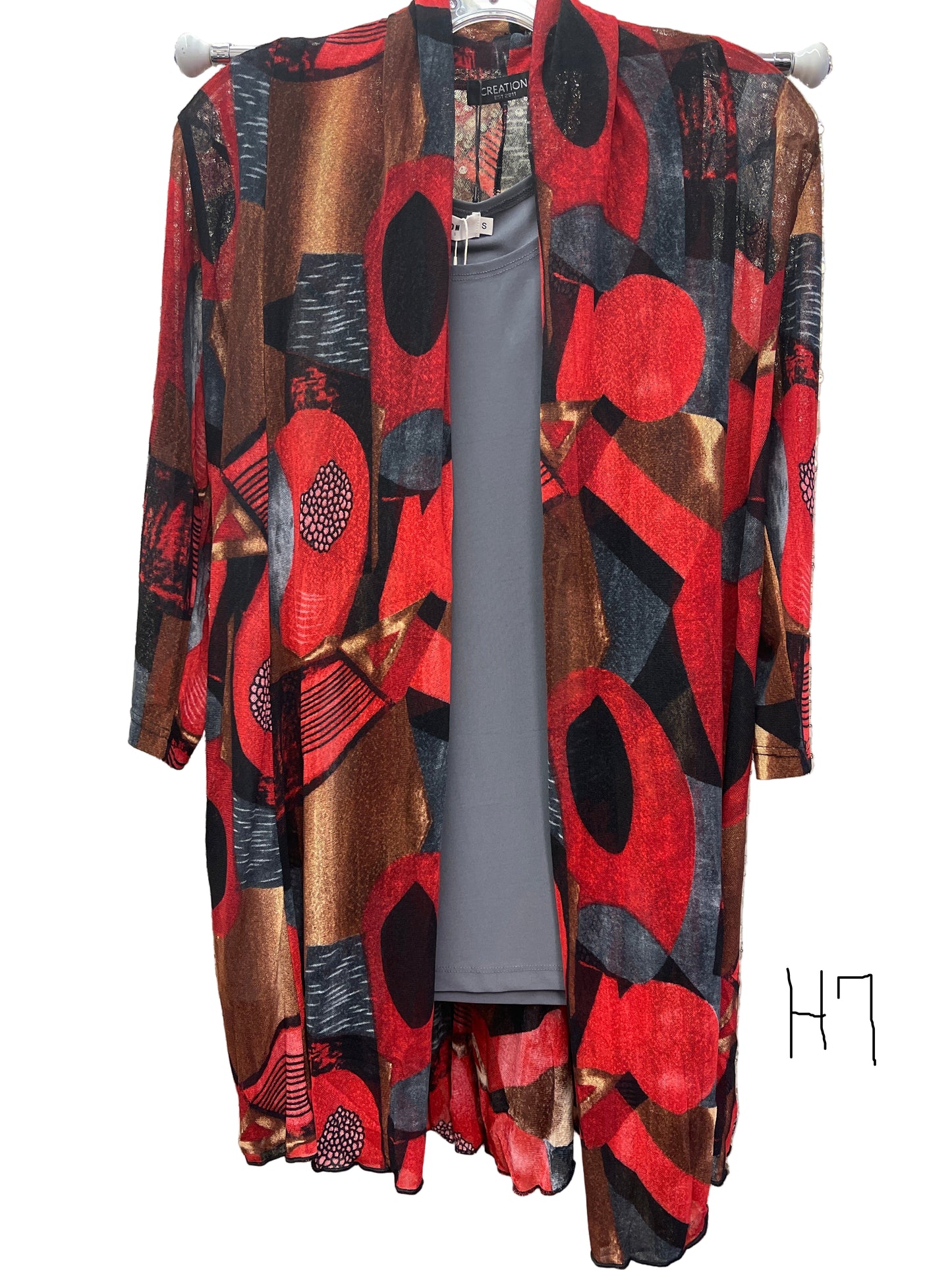 CREATIONS ART ATTACK CARDIGAN & TANK SET