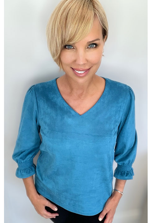 ETHYL SUEDE KNIT PULLOVER