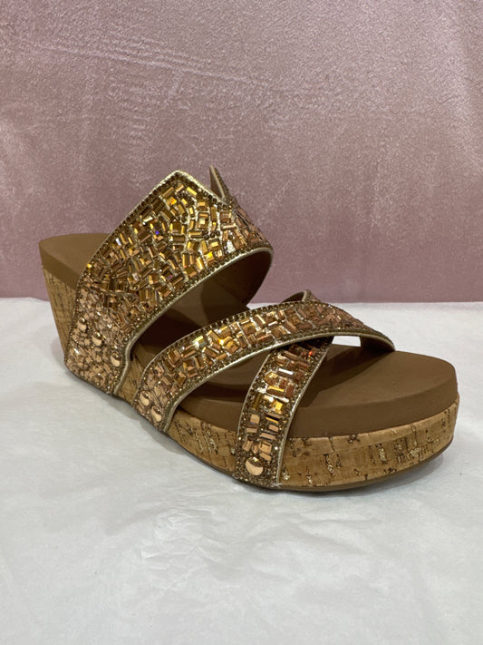 CORKY'S SPARKLER GOLD CORK WEDGE