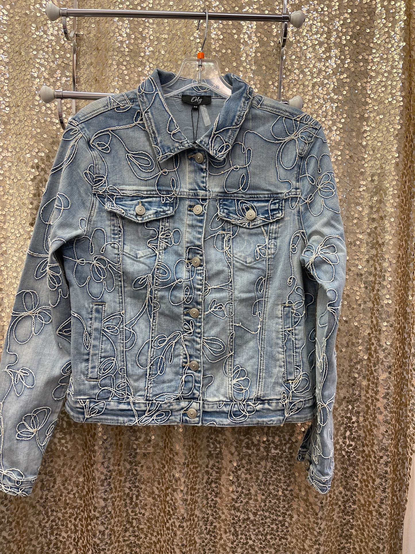 ORLY LIGHT DENIM EMB. JACKET
