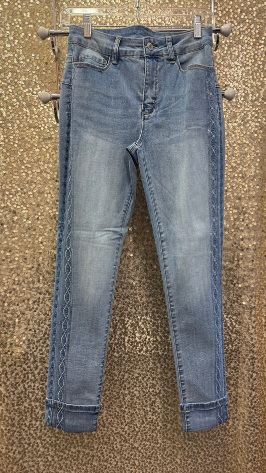 ORLY SIDE EMBROIDERED DENIM PANT