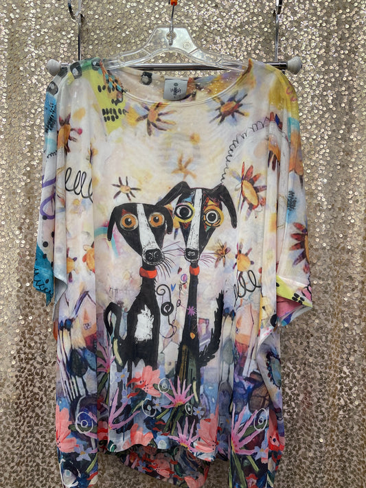 IN MESH TOP CARL & ELLIE DOLMAN SLEEVE