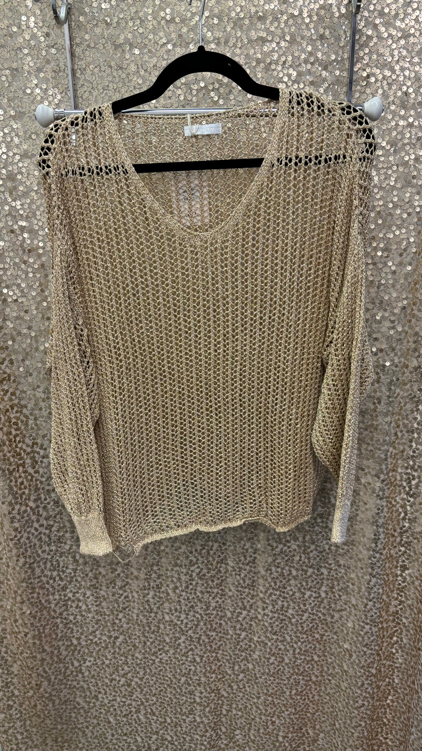 LM OPEN KNIT SWEATER OS