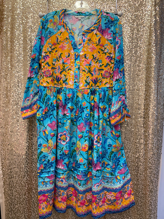 JM CINCH-TIE SLEEVE DRESS