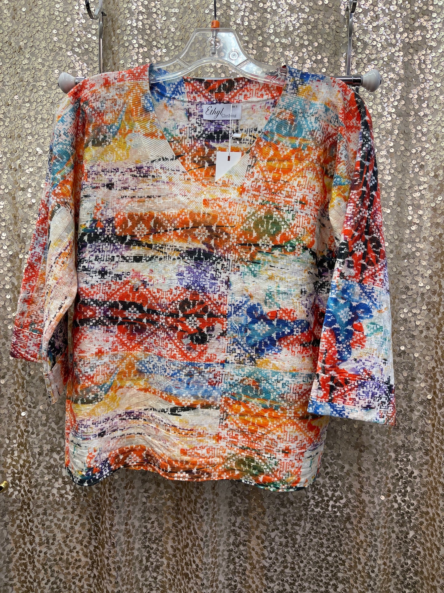 ETHYL THIN SWEATER  PRINT NEW DAY/THANKFUL
