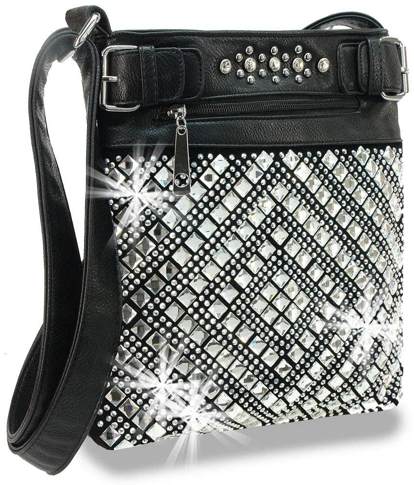 Rhinestone Covered Crossbody Sling