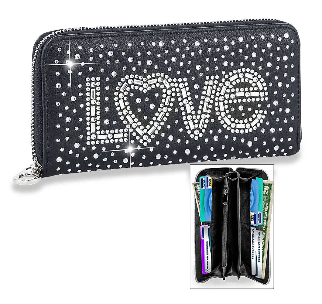 Bling Love Rhinestone Wallet