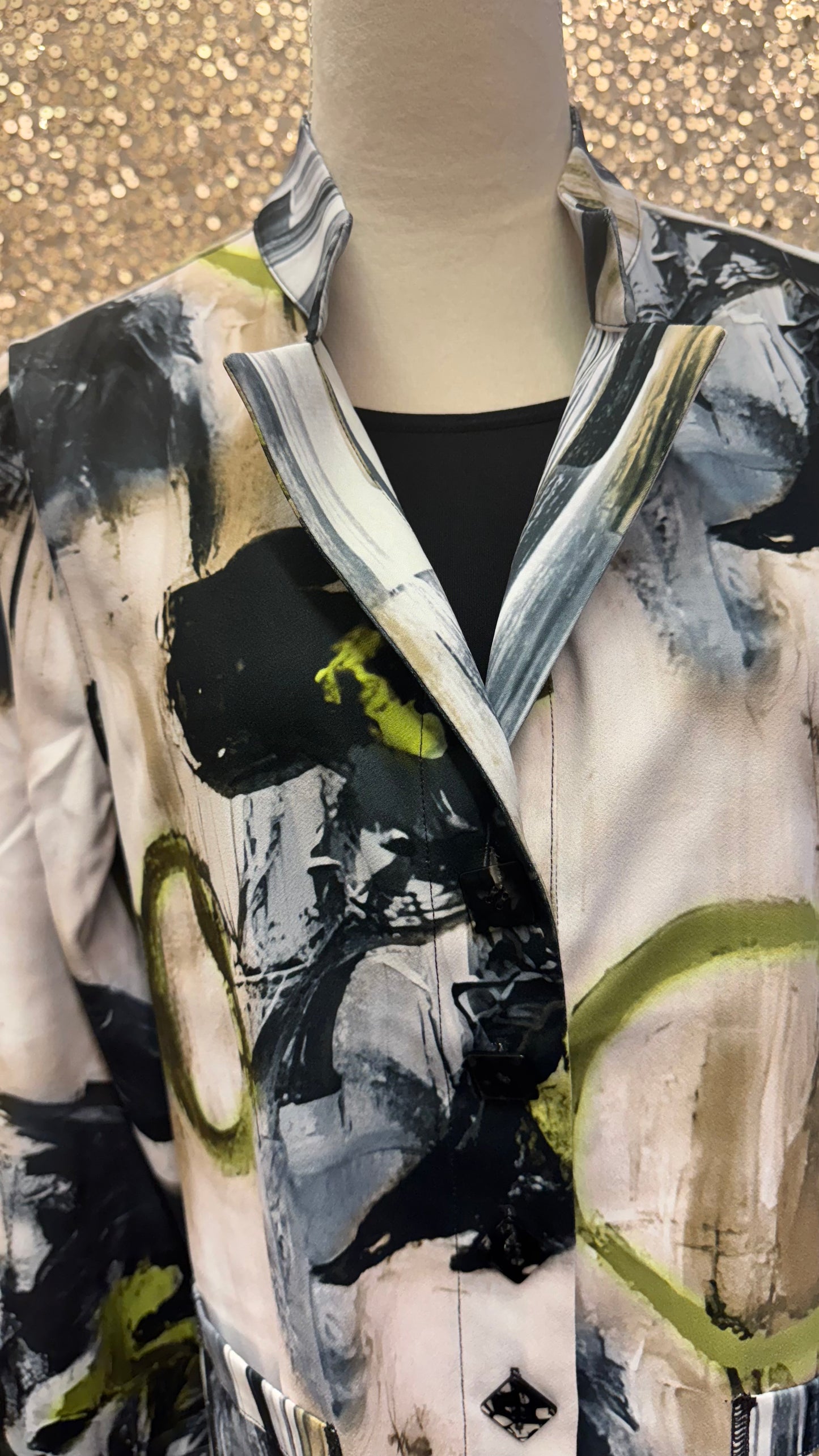 LG STAND COLLAR REVERSIBLE JACKET WITH BUTON DETAILS