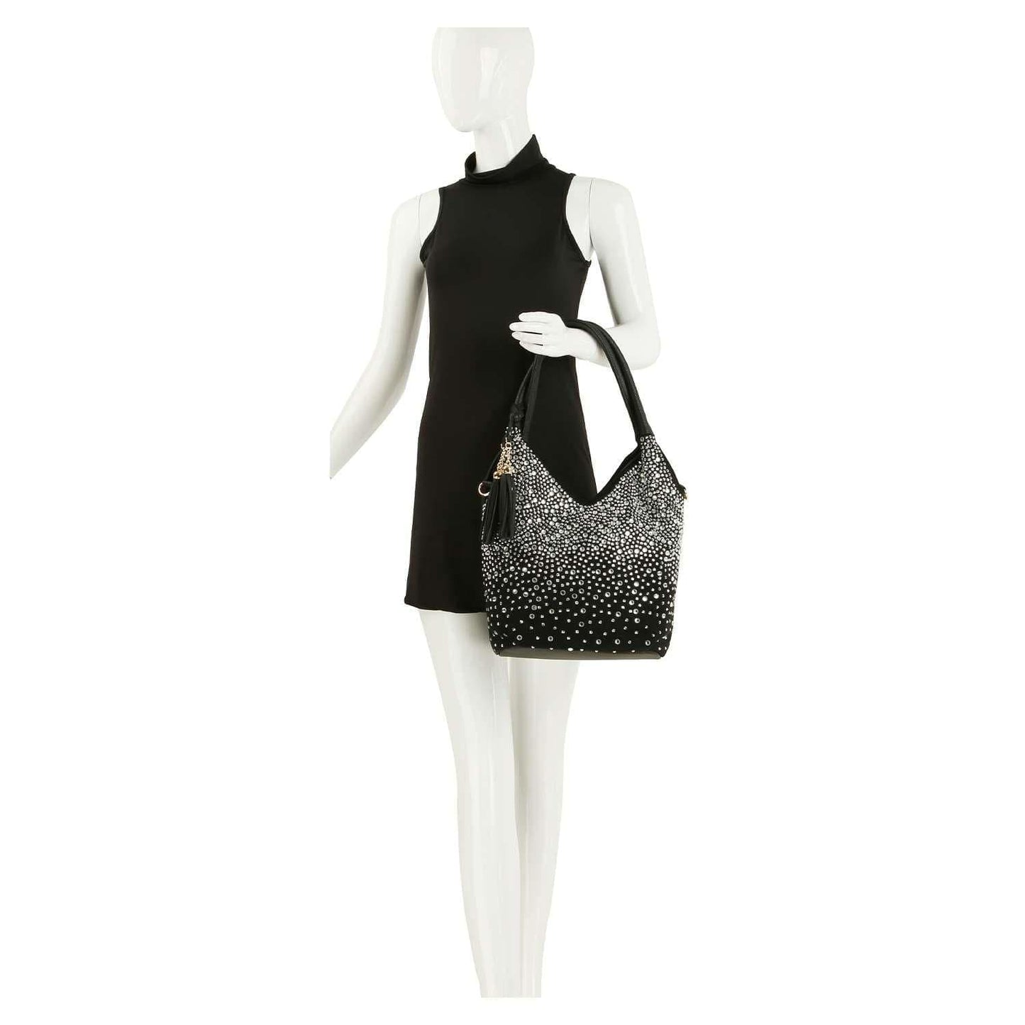 Glamorous Rhinestone Tall Shoulder Bag