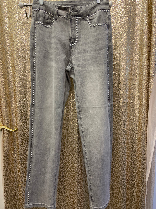ORLY ASH DENIM SILVER STUD JEANS