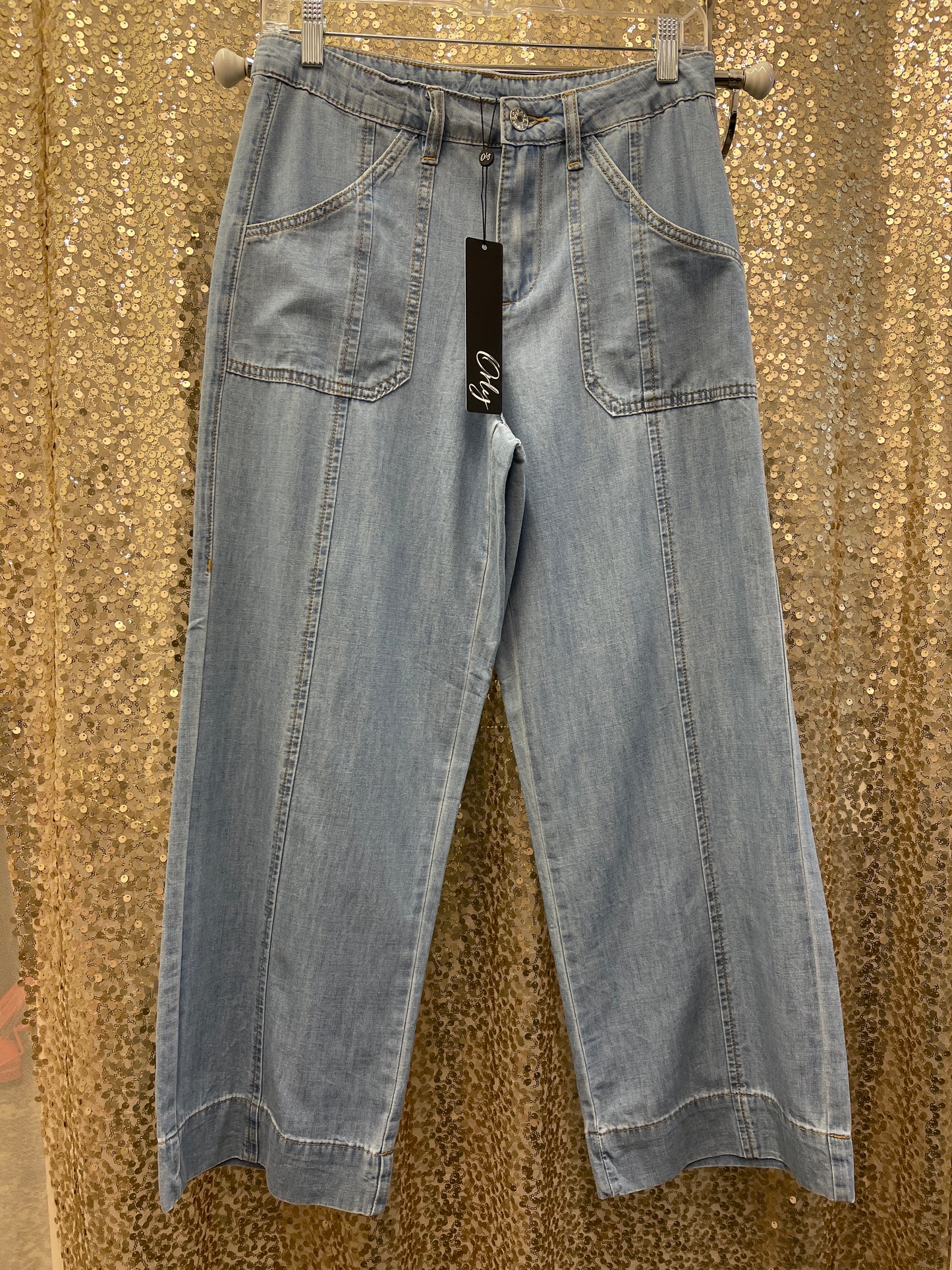 ORLY LIGHT DENIM PANT W/POCKETS