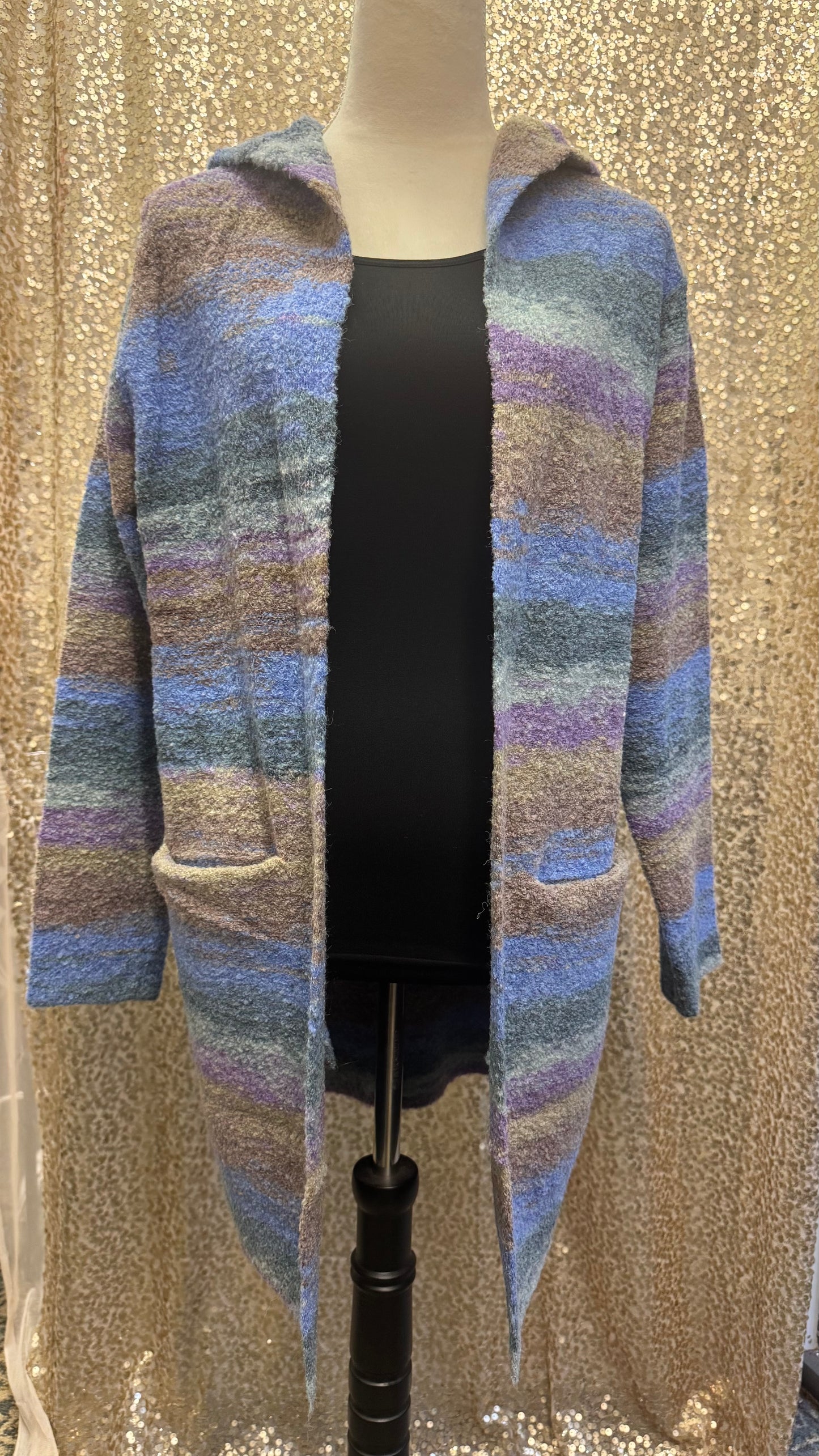 CREATIONS RAINBOW LONG CARDIGAN