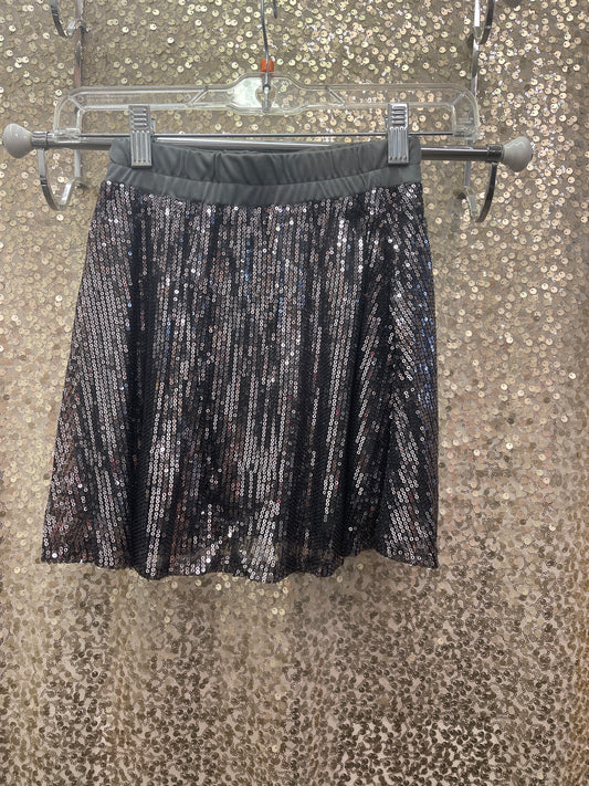 HAYDEN KIDS SILVER SEQUIN SKIRT