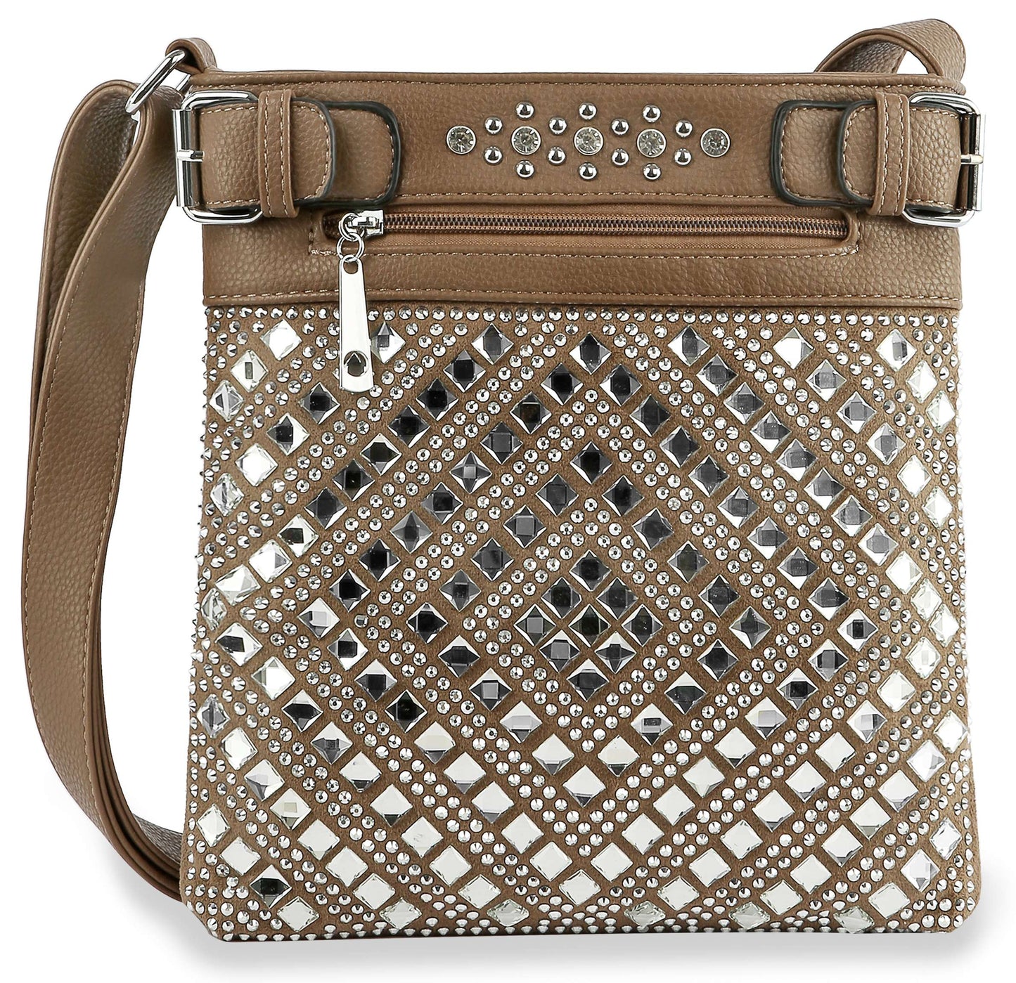 Rhinestone Covered Crossbody Sling